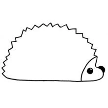 Hedgehog simple shape coloring page