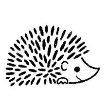 Hedgehog with round spiky back coloring page