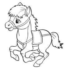 Horse - Free printable coloring pages