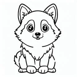 Husky - Free printable coloring pages