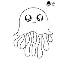 Jellyfish - Free printable coloring pages