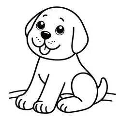 Labrador - Free printable coloring pages