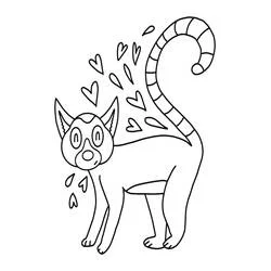Lemur - Free printable coloring pages