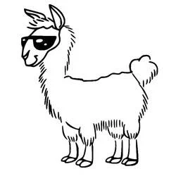 Llama - Free printable coloring pages