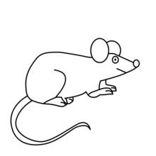 Mouse - Free printable coloring pages