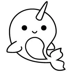 Narwhal - Free printable coloring pages