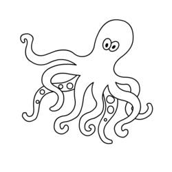 Octopus - Free printable coloring pages