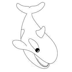 Orca swimming with mouth open coloring page
