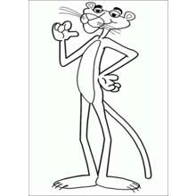 Pink Panther with a hand on his hip coloring page