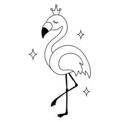 Pink Flamingo - Free printable coloring pages