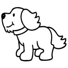 Puppy - Free printable coloring pages