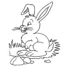 Rabbit and Hare - Free printable coloring pages