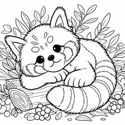 Red Panda - Free printable coloring pages