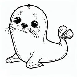 Sea Lion - Free printable coloring pages