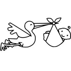 Stork - Free printable coloring pages