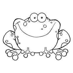 Toad with a big smile facing forward coloring page