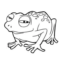 Toad with droopy eyes and spotted back coloring page