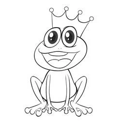 Toad wearing a crown coloring page
