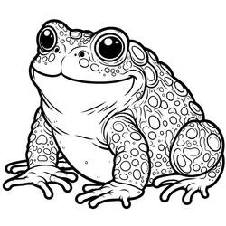 Toad with a cheerful smile coloring page