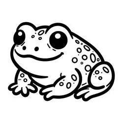 Toad with a happy smile coloring page