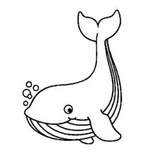 Whale - Free printable coloring pages