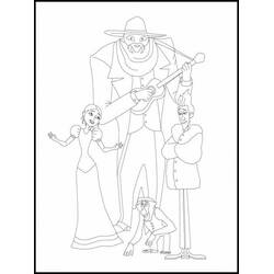 A Monster in Paris characters group coloring page