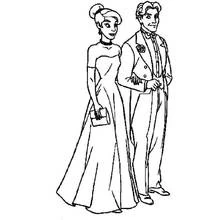 Anastasia and Dimitri dressed for the ball coloring page