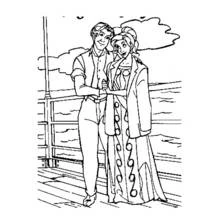Anastasia and Dimitri on the ship deck coloring page