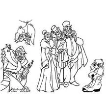Anastasia and the movie cast gathered together coloring page