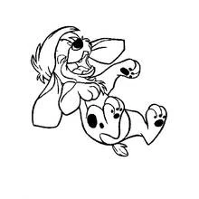 Pooka the dog from Anastasia laughing coloring page