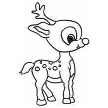 Bambi as a young reindeer fawn coloring page