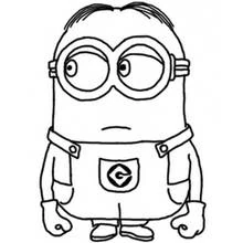 Minion with two eyes and goggles coloring page