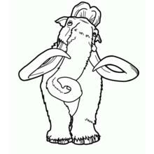 Manny the mammoth standing tall coloring page