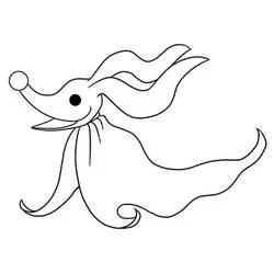 Zero the ghost dog floating coloring page