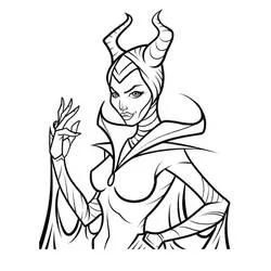 Maleficent (Disney) - Free printable coloring pages