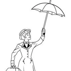 Mary Poppins - Free printable coloring pages