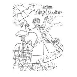 Mary Poppins - Free printable coloring pages