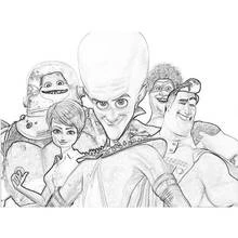 Megamind - Free printable coloring pages