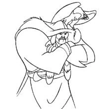 Shan Yu with arms crossed and falcon on helmet coloring page