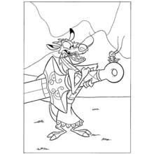 Mushu holding a giant cannon coloring page