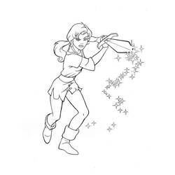 Kayley swinging her sword coloring page