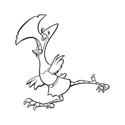 Bladebeak in a lively pose coloring page