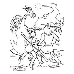 Quest for Camelot adventure scene coloring page