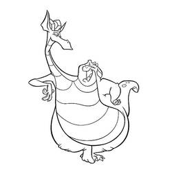 Devon and Cornwall the two-headed dragon coloring page