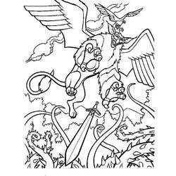Quest for Camelot magical adventure scene coloring page