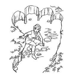 Kayley exploring a cave in Quest for Camelot coloring page