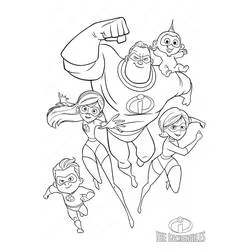 The Incredibles - Free printable coloring pages