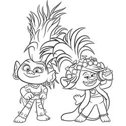 The Trolls - Free printable coloring pages