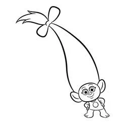 Smidge with a giant hair bow coloring page