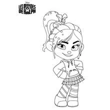 Vanellope standing with hands on hips coloring page